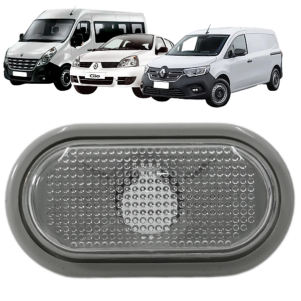 Lanterna Pisca Seta Lateral Master Clio Kangoo Moldura Cinza