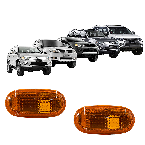 02 Lanterna Lateral Pisca Paralama L200 Triton Pajero Tr4 Pajero Dakar Sport Outdoor Âmbar