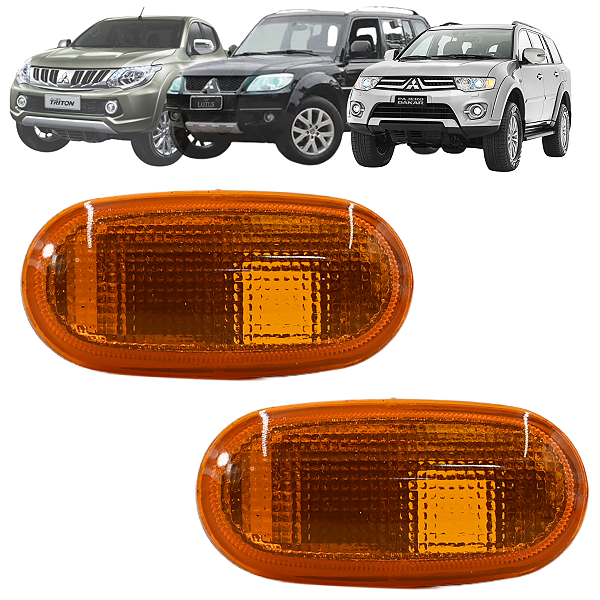 02 Lanterna Lateral Pisca Paralama L200 Triton Pajero Tr4 Pajero Dakar Sport Outdoor Âmbar