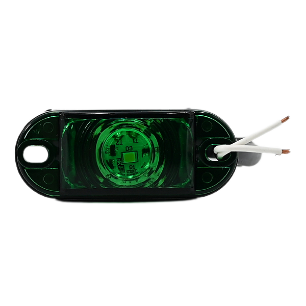 Lanterna Placa Delimitadora LED Bivolt Cor Verde 12v 24v Caminhão Baú