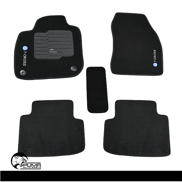 Tapete T-cross 2019 2020 2021 2022 Carpete Logo Bordado