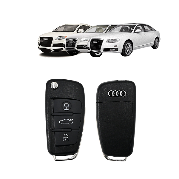 Carcaça Chave Canivete Audi A1 A3 A4 Q7 Q3 Q5 2006 2007 2008 2009 2010 2011 2012 2013