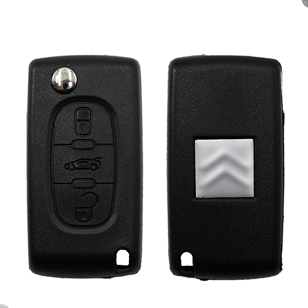 Chave Canivete Citroen C3 C4 Pallas Vtr Aircross Com Suporte 3 Botões