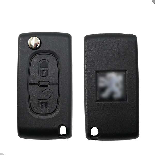 Chave Canivete Carcaça Peugeot 206 207 307 308 206 3008 408 Com Suporte 2 Botões
