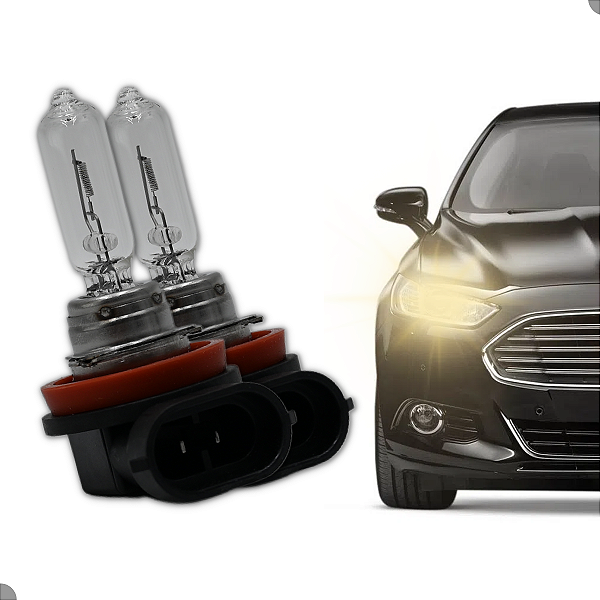 Par Lâmpada Do Farol H9 Automotiva 65w 12v Halogena