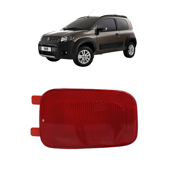 Refletor Parachoque Traseiro Uno Vivace Way 2011 Até 2014 Lado Esquerdo