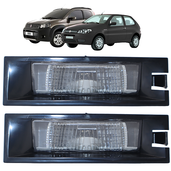 Par Lanterna Placa Uno Vivace Way Palio 2008 A 2011 Com Soquete