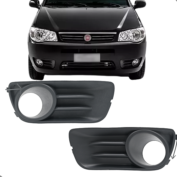 Par Moldura Grade Farol Milha Palio Economy 2008 09 10 11 12 13 A 2017