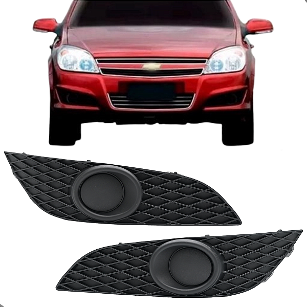 Par Moldura Farol Milha Vectra GT GTX 2009 2010 2011 2012 2013 Sem Furo