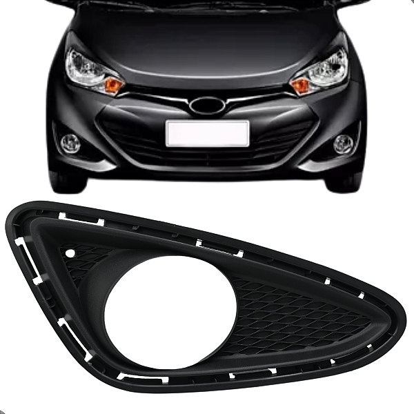 Moldura Grade Farol Milha HB20 2012 2013 2014 2015 Com Furo