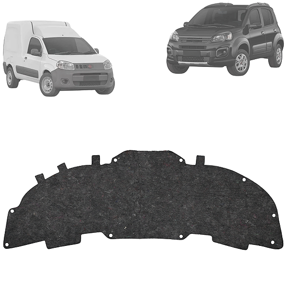 Forro Manta Acústica Capô Fiorino Uno Way Vivace 2011 Até 2020 + Presilha