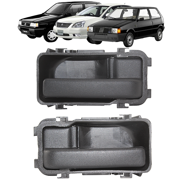 Par Maçaneta Gatilho Interna Porta Fiorino Uno Prêmio Elba 1994 1995 Preta