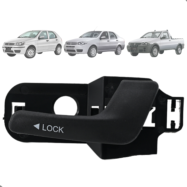 Maçaneta Interna Porta Dianteira Fiat Weekend Palio Siena 2004 2005 2006 2007 2008 2009 2010 2011 2012