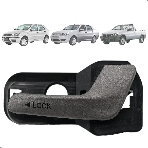 Maçaneta Puxador Interna Strada Palio Siena Weekend 2008 Traseira Grafite