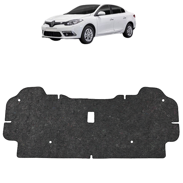 Revestimento Capô Motor Fluence 2011 2012 2013 2014 2015 2016 2017 2018 Presilhas Adesiva