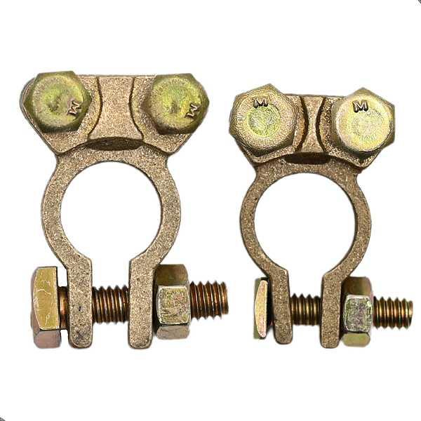 Kit 2 Terminais De Bateria Positivo Negativo Universal Para Carro