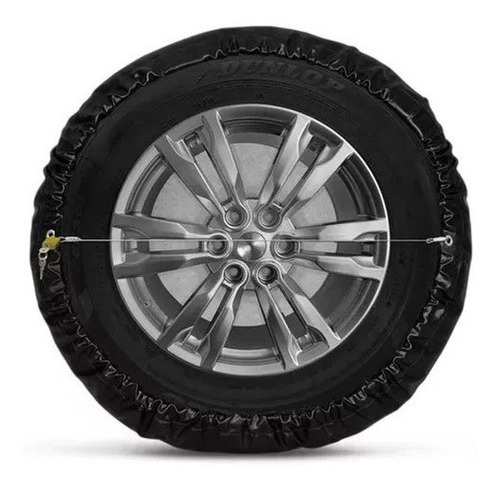 Capa Estepe Tracker 4x4 Aro 15 16 17 Cabo De Aço Cadeado