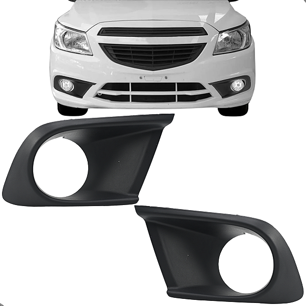 Par Grade Moldura Milha Onix Prisma 2013 2014 2015 2016 Com Furo