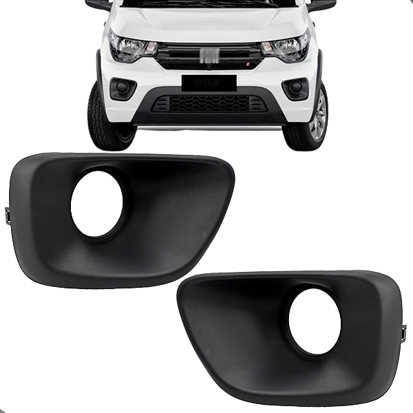 Par Moldura Milha Mobi 2021 2022 2023 Preta Com Furo