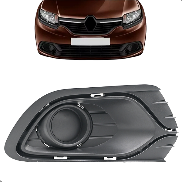 Moldura Tampa Milha Logan 2014 2015 16 17 2018 2019 Preto Sem Furo