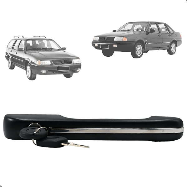 Maçaneta Externa Dianteira Santana Quantum Versa 1990 Acabamento Inox