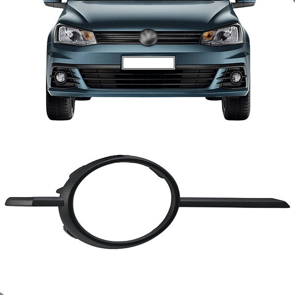 Moldura Farol Milha Gol Voyage G7 2016 2017 2018 2019 Aro Preto