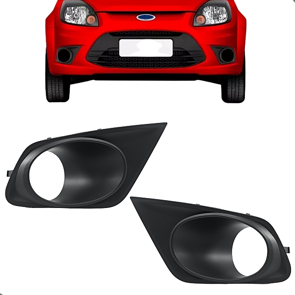 Par Grade Farol Milha Ka 2012 2013 2014 2015 2016 Com Furo Preta