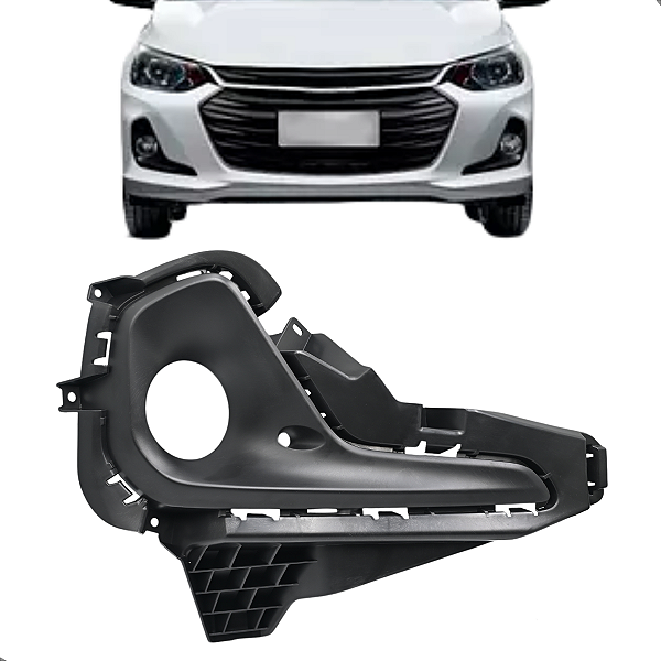 Moldura Grade Milha Onix Hatch Sedan 2020 2021 2022 Preto