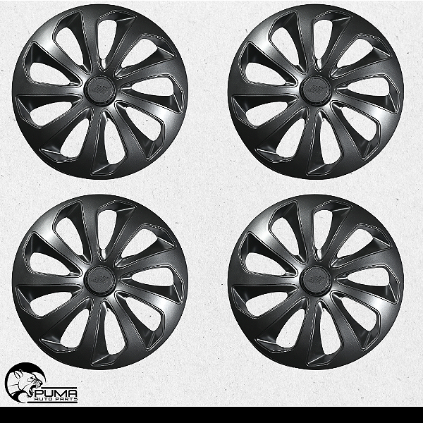 Jogo 4 Calotas Velox Grafiite Aro 13 14 15 Universal