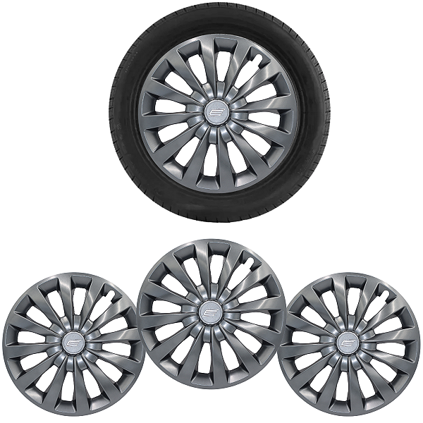 Jogo 4 Calota Passat Cc Aro 13 Gm Corsa Celta Montana Spin Universal