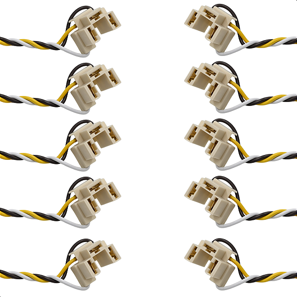 Kit 10 Chicote Soquete Fio Plug Cab Lâmpada Do Farol H4 H5