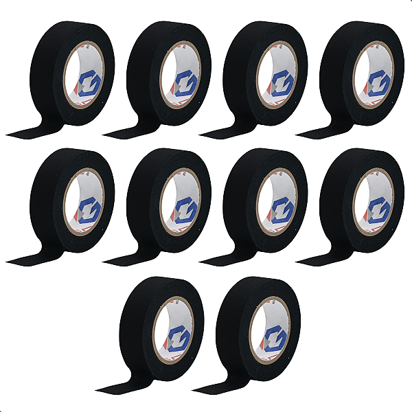 Kit 10 Fita Isolante Chicote Tecido Lonada Pano 19mm X 10metros