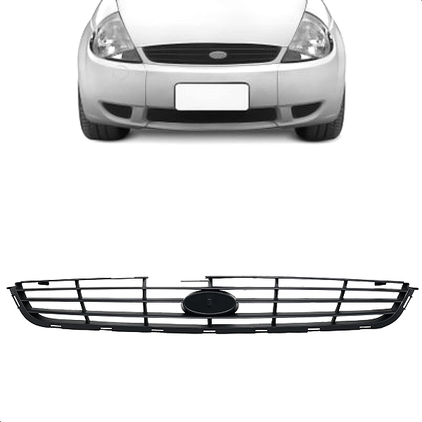 Grade Dianteira Radiador Ka 2001 2002 2003 Preto