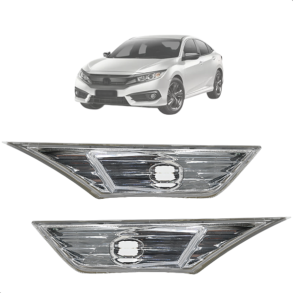 Par Pisca Lateral Para-lama Honda Civic 2017 2018 2019 2020 2021