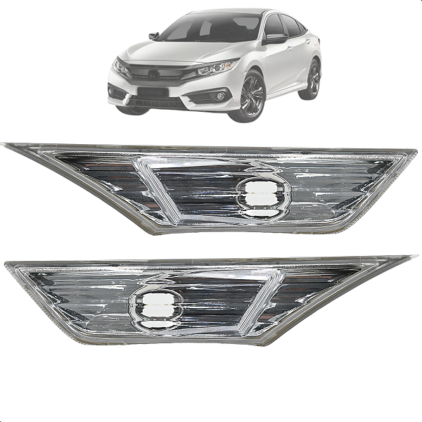 Par Pisca Lateral Para-lama Honda Civic 2017 2018 2019 2020 2021
