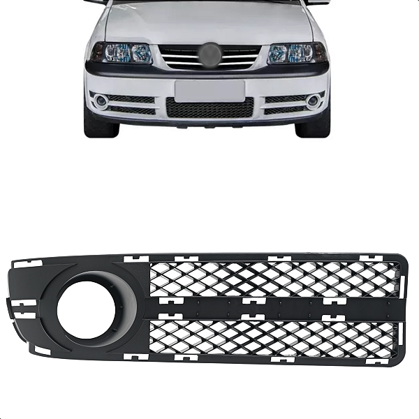 Moldura Grade Milha Gol Giii 2003 2004 2005 Com Furo Preta