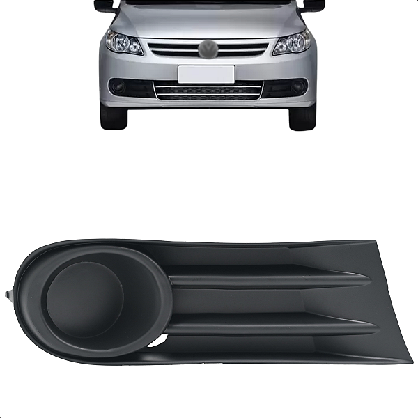 Moldura Grade Farol Milha Gol G5 2008 2009 2010 2011 2012 Preto Sem Furo