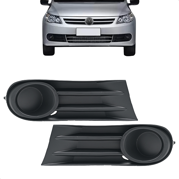 Par Moldura Milha Gol G5 2008 2009 2010 2011 2012 Preta Sem Furo