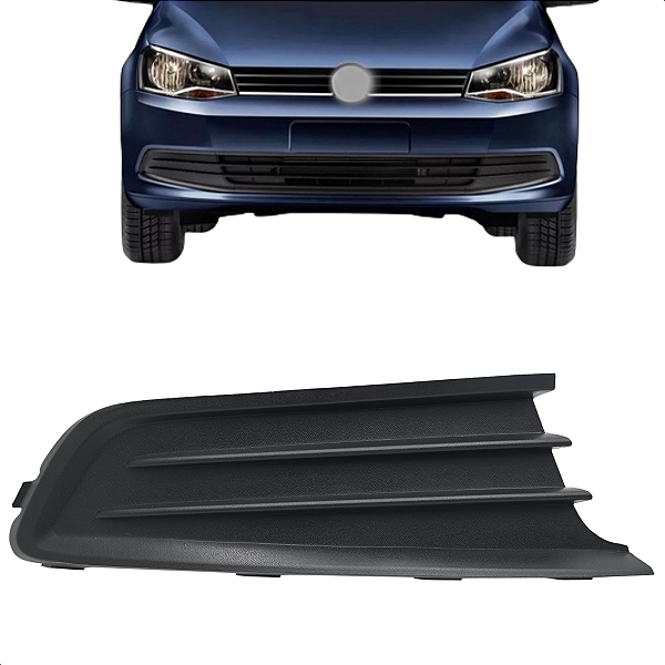 Moldura Grade Farol Milha Gol G6 2012 2013 2014 2015 2016 Preta Sem Furo