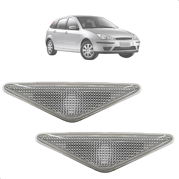 Par Pisca Lateral Dianteiro Ford Focus Mondeo 1999 Até 2006 Cristal