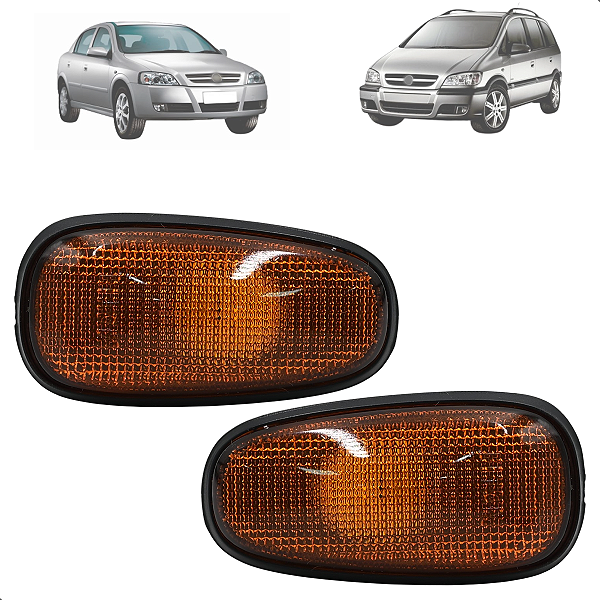 Par Lanterna Pisca Paralama Lateral Âmbar Zafira Astra 1999 2000 2001 2002 2003 2004 2005 Até 2010