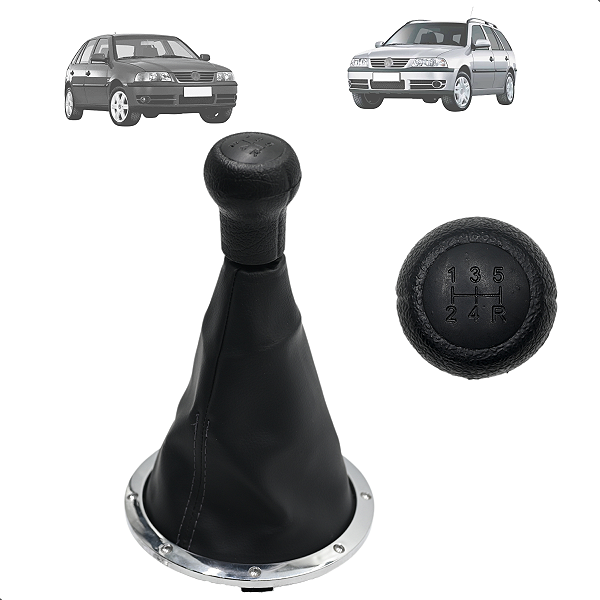 Bola Manopla Câmbio Coifa Aro Cromado Gol Saveiro Parati G3 1999 a 2005