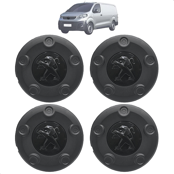 Kit 4 Calota Centro Roda Ferro Peugeot Expert 2020 2021 2022 2023