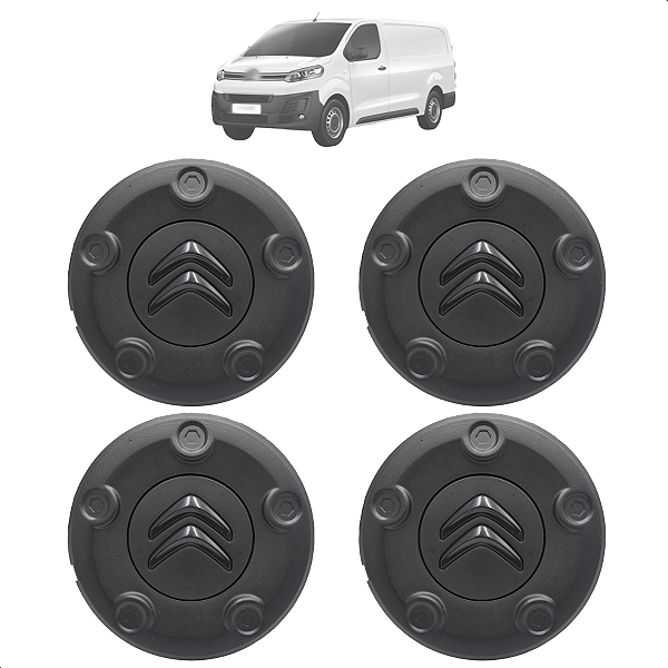 Kit 4 Calota De Roda Citroen Jumpy 2018 2019 2020 2021 2022 2023