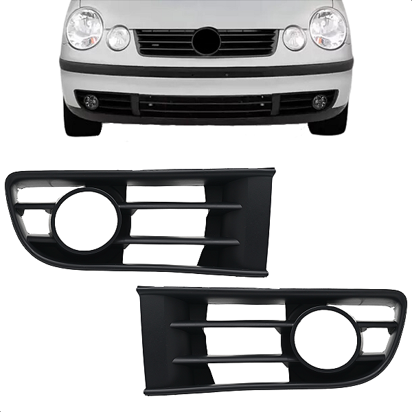 Par Grade Moldura Farol De Milha Polo 2003 2004 2005 2006 C/Furo