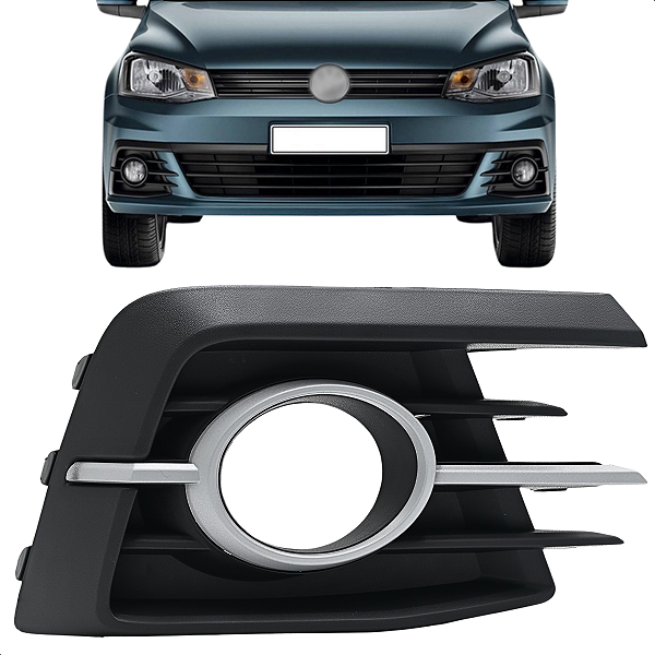 Tela Grade Milha Voyage Gol G7 2016 2017 Com Furo Aro Prata