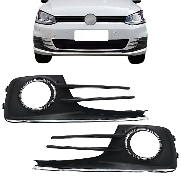 Kit Grade Moldura Farol Milha Fox Spacefox 2015 2016 17 18 19 2020 2021 2022 Aro Cromado