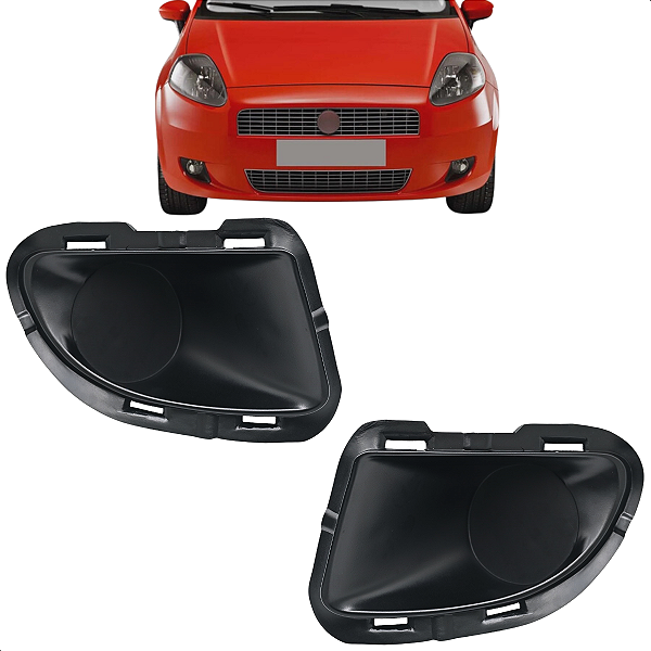 Par Moldura Tela Grade Milha Sem Furo Punto 2007 2008 2009 2010 2011 2012 Preto