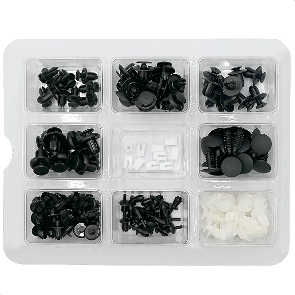 Kit 150 Presilha Grampo Parabarro Parachoque Universal Carro