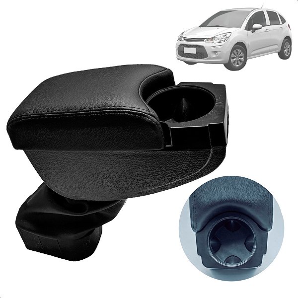 Encosto Apoio de Braço Citroen C3 2013 2014 2015 2016 2017 2018 2019 2020 Porta Copos